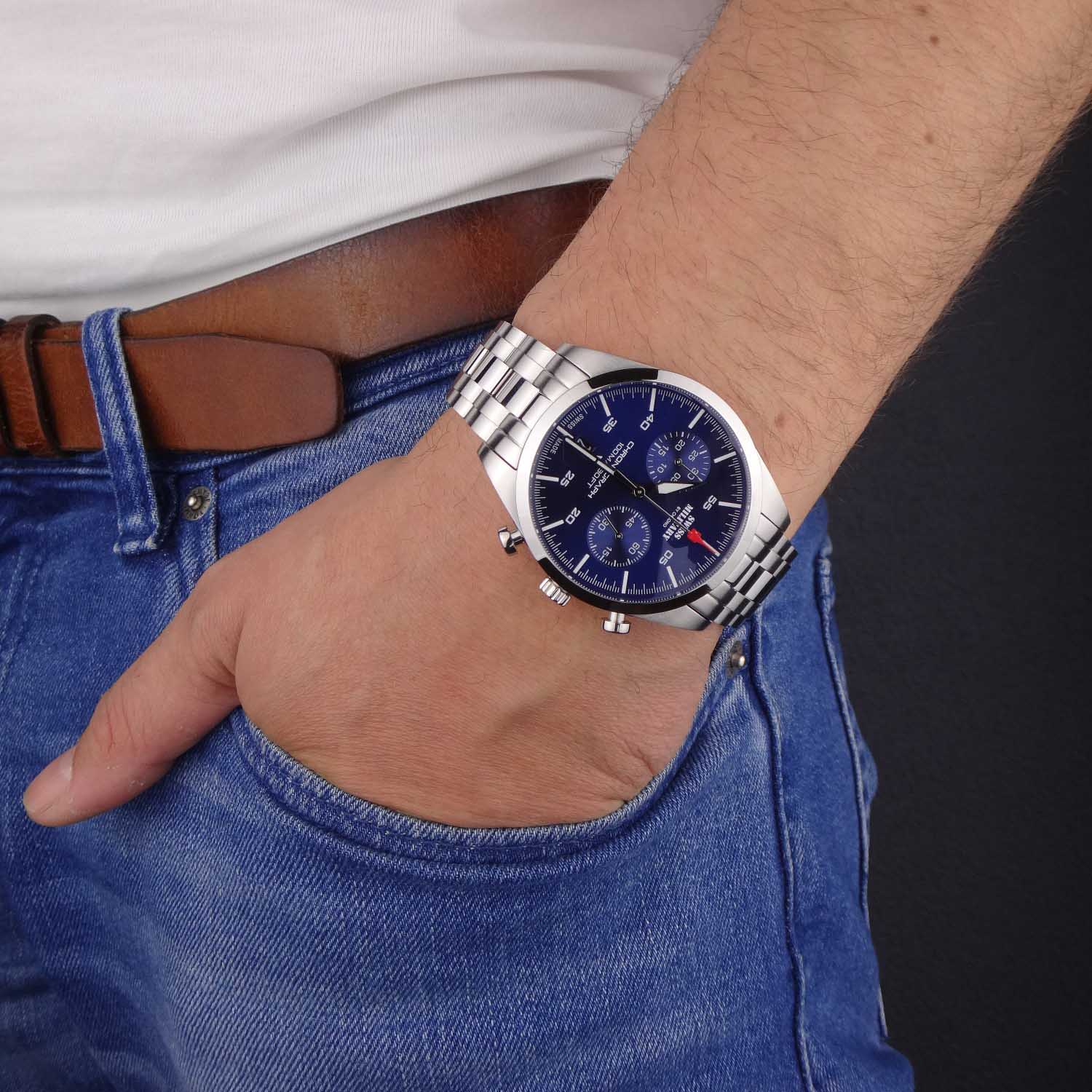 Swiss Military by Chrono Swiss Military by Chrono SM34090.02 , наручные мужские часы фото под углом