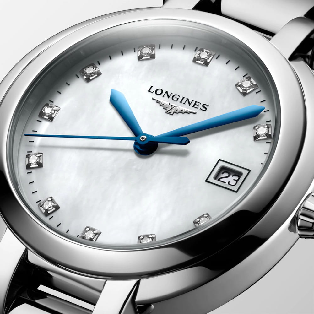 Оригинальные часы Longines Longines PrimaLuna L8.112.4.87.6 кварцевые калибр механизма l129 общий вид