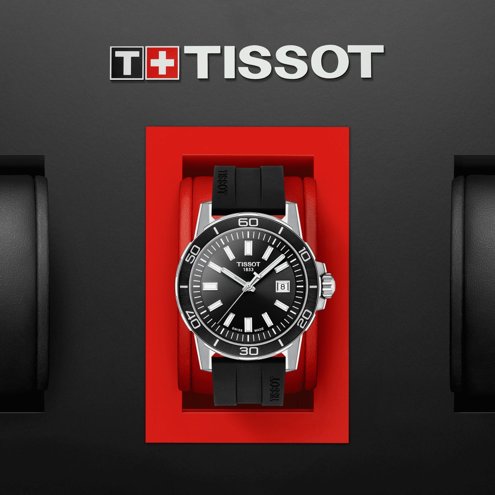 Tissot Tissot Supersport Gent T125.610.17.051.00 кварцевые мужские часы часы крупный план черный циферблата