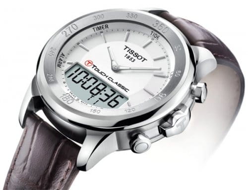 Tissot Tissot T-Touch Classic T083.420.16.011.00, t-sport швейцария мужские часы на браслете кожаный боковой вид