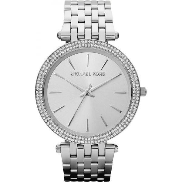 Michael Kors Michael Kors Portia MK3190  MK3190 кварцевые женские часы серый циферблат, браслет нержавеющая сталь + золото 18к — вид спереди