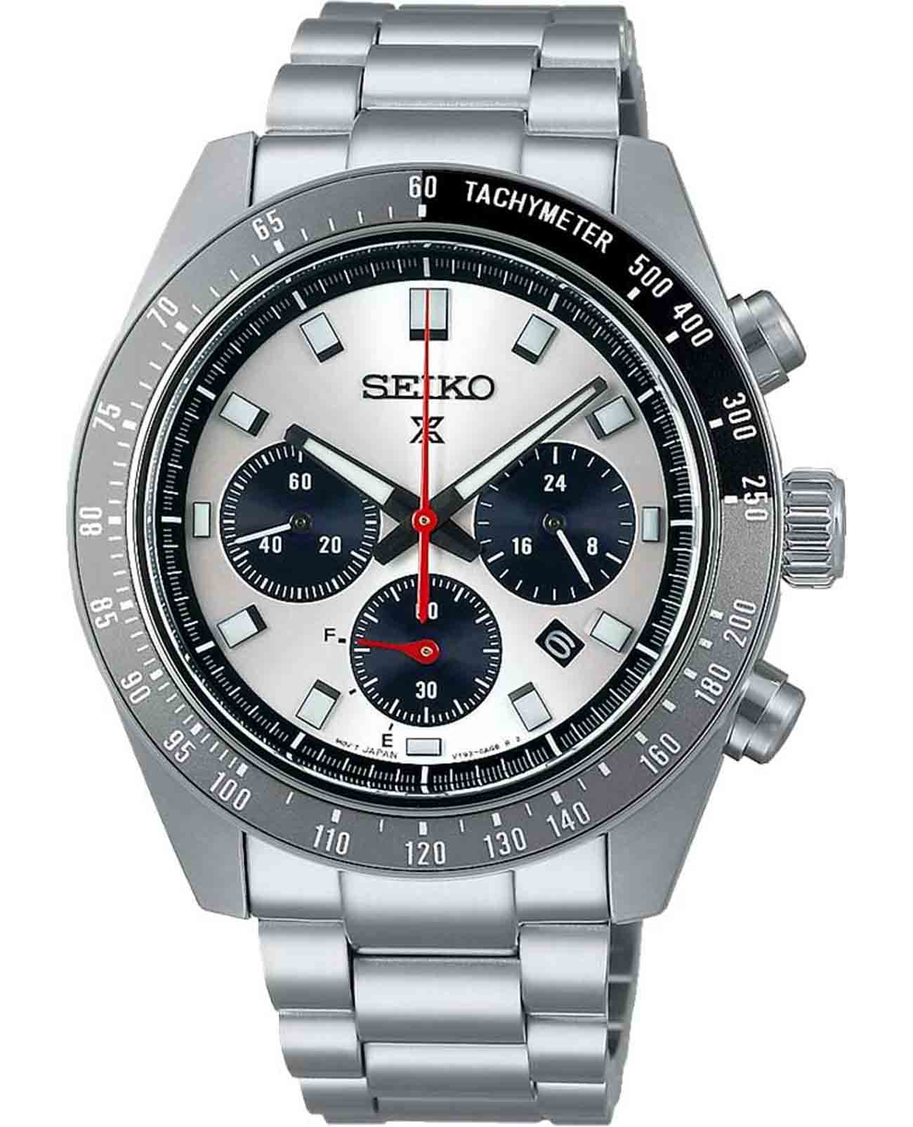 Seiko Seiko Prospex SSC911P1  SSC911P1 кварцевые мужские часы белый циферблат, браслет нержавеющая сталь — вид спереди
