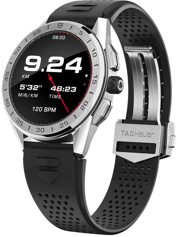 TAG Heuer TAG Heuer Connected Calibre E3 - 45 mm SBG8A12.BT6219 швейцария наручные мужские часы заводная головка с логотипом TAG Heuer