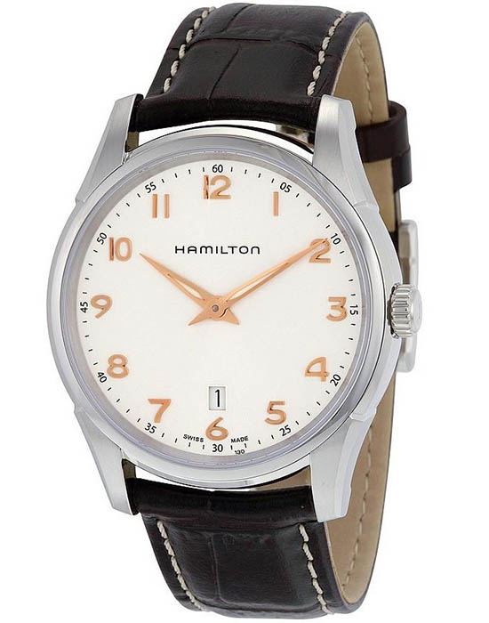 Hamilton Hamilton Jazzmaster Thinline Quartz H38511513 , наручные мужские часы фото под углом