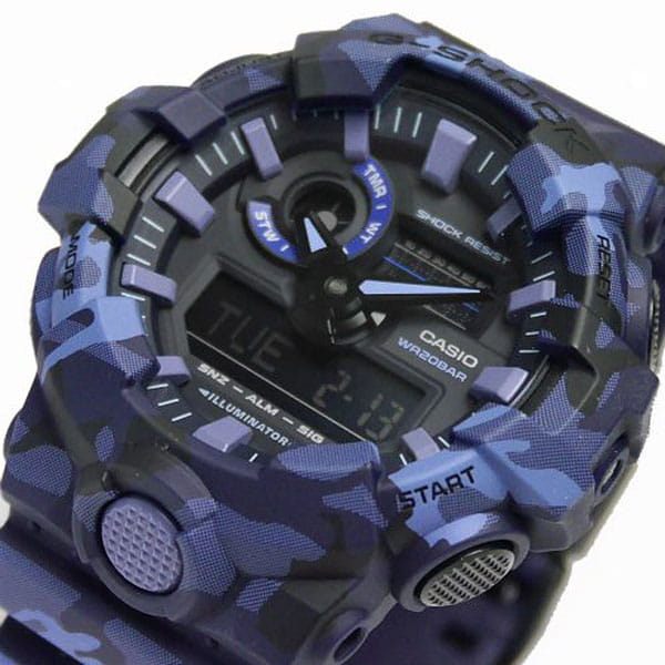 Casio Casio G-Shock GA-700CM-2A мужские часы синий циферблат на запястье