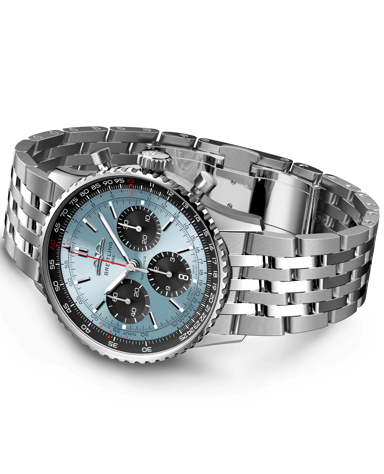 Breitling Breitling Navitimer B01 Chronograph 41 AB0139241C2A1, navitimer швейцария мужские часы на браслете нержавеющая сталь боковой вид