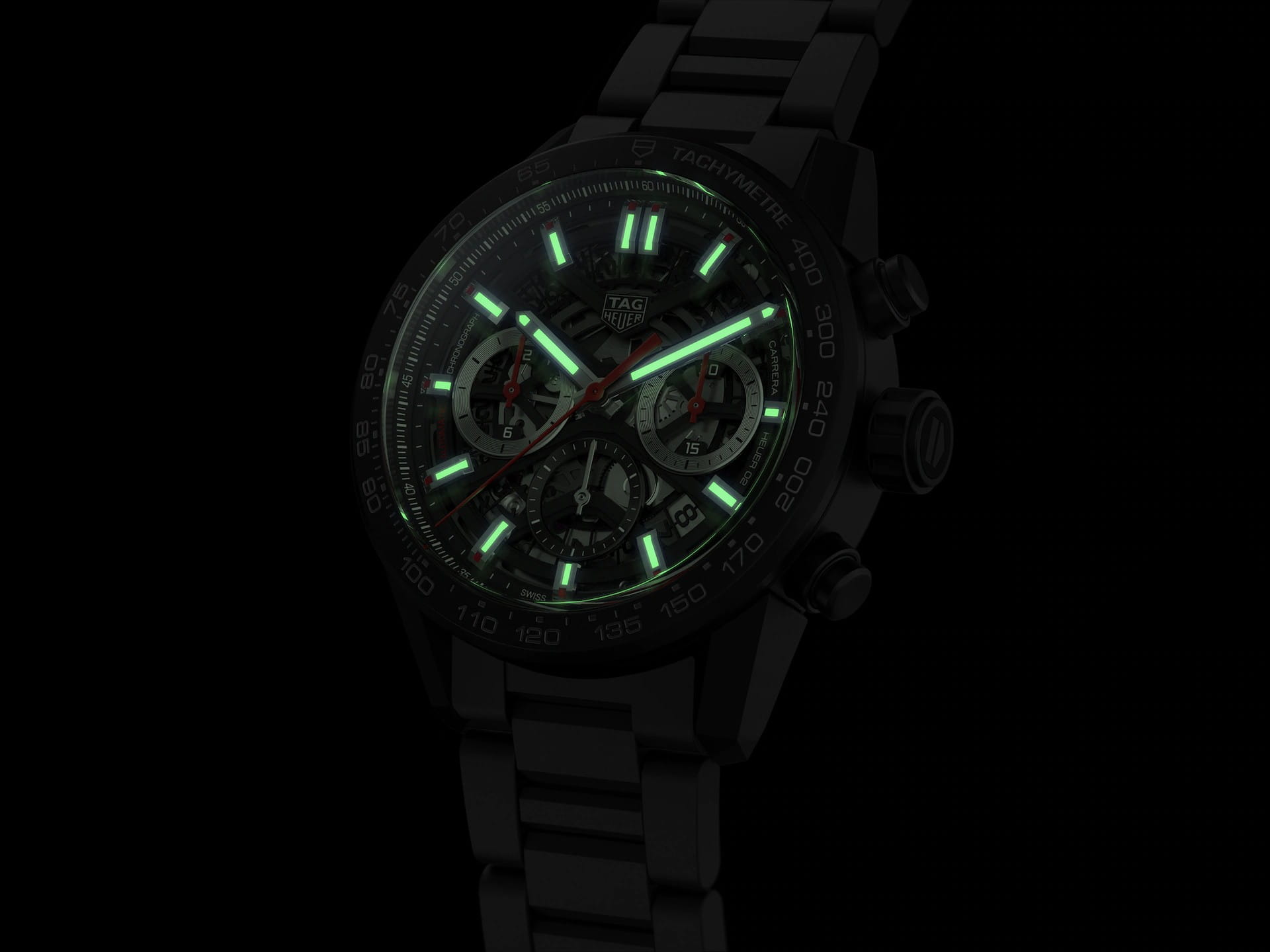 TAG Heuer TAG Heuer Carrera CBG2090.BH0661 механические мужские часы часы крупный план черный циферблата