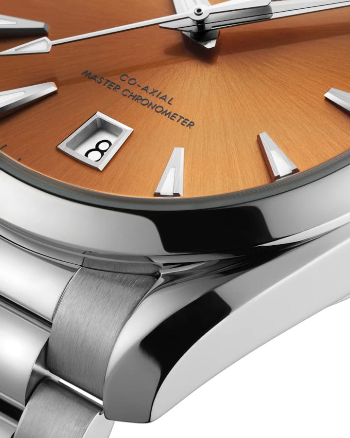 Omega Omega Seamaster Aqua Terra 220.10.38.20.12.001, seamaster швейцария мужские часы на браслете нержавеющая сталь боковой вид