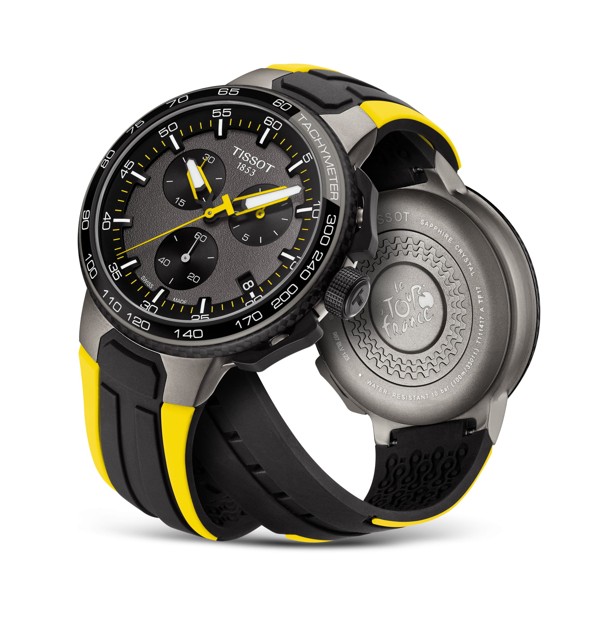 Tissot Tissot T-Race Cycling Tour De France T111.417.37.441.00 T Race Cycling, наручные мужские часы фото под углом