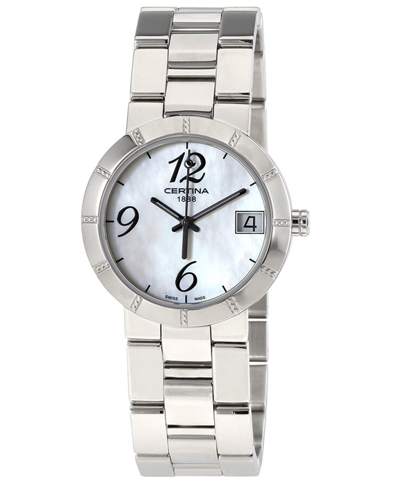 Certina Certina DS Podium C009.210.11.112.00  C0092101111200 кварцевые женские часы перламутровый циферблат, браслет нержавеющая сталь — вид спереди