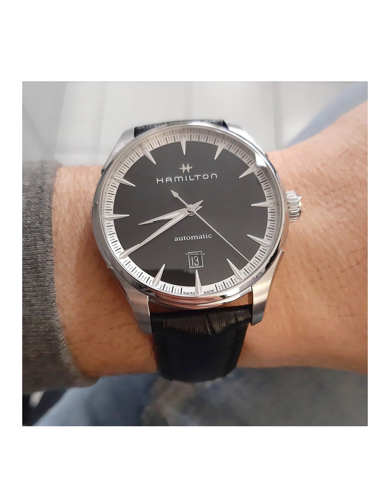 Hamilton Hamilton Jazzmaster Gents Auto H32475730 , наручные мужские часы фото под углом