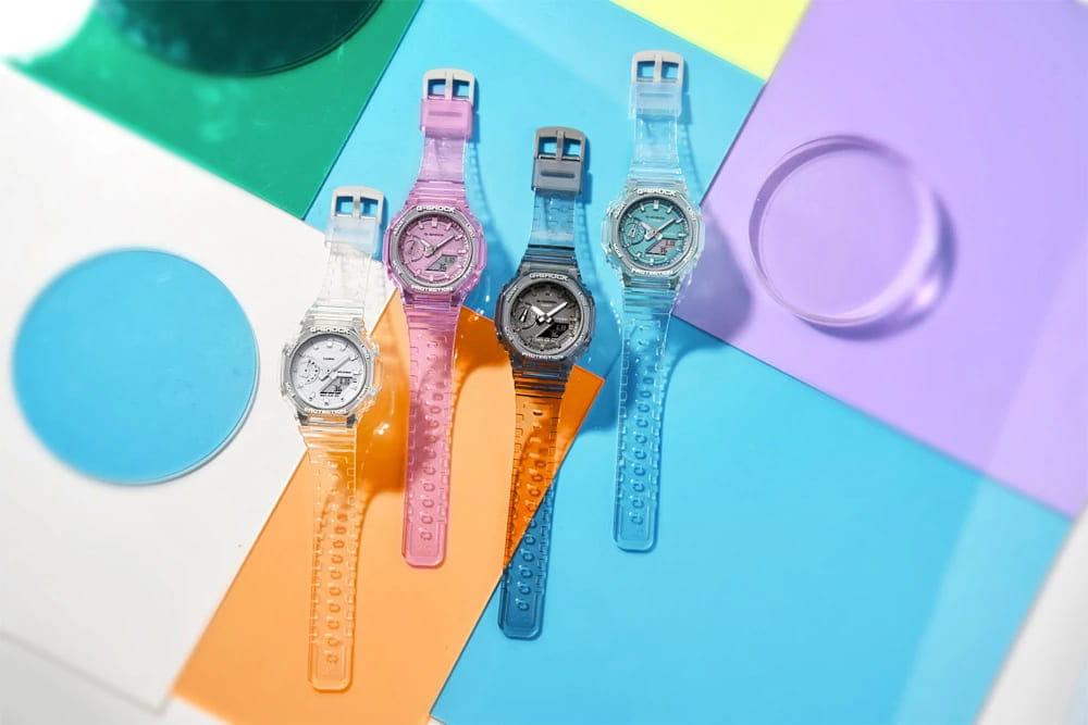Casio GMA-S2100SK-2A женские часы застежка крупным планом