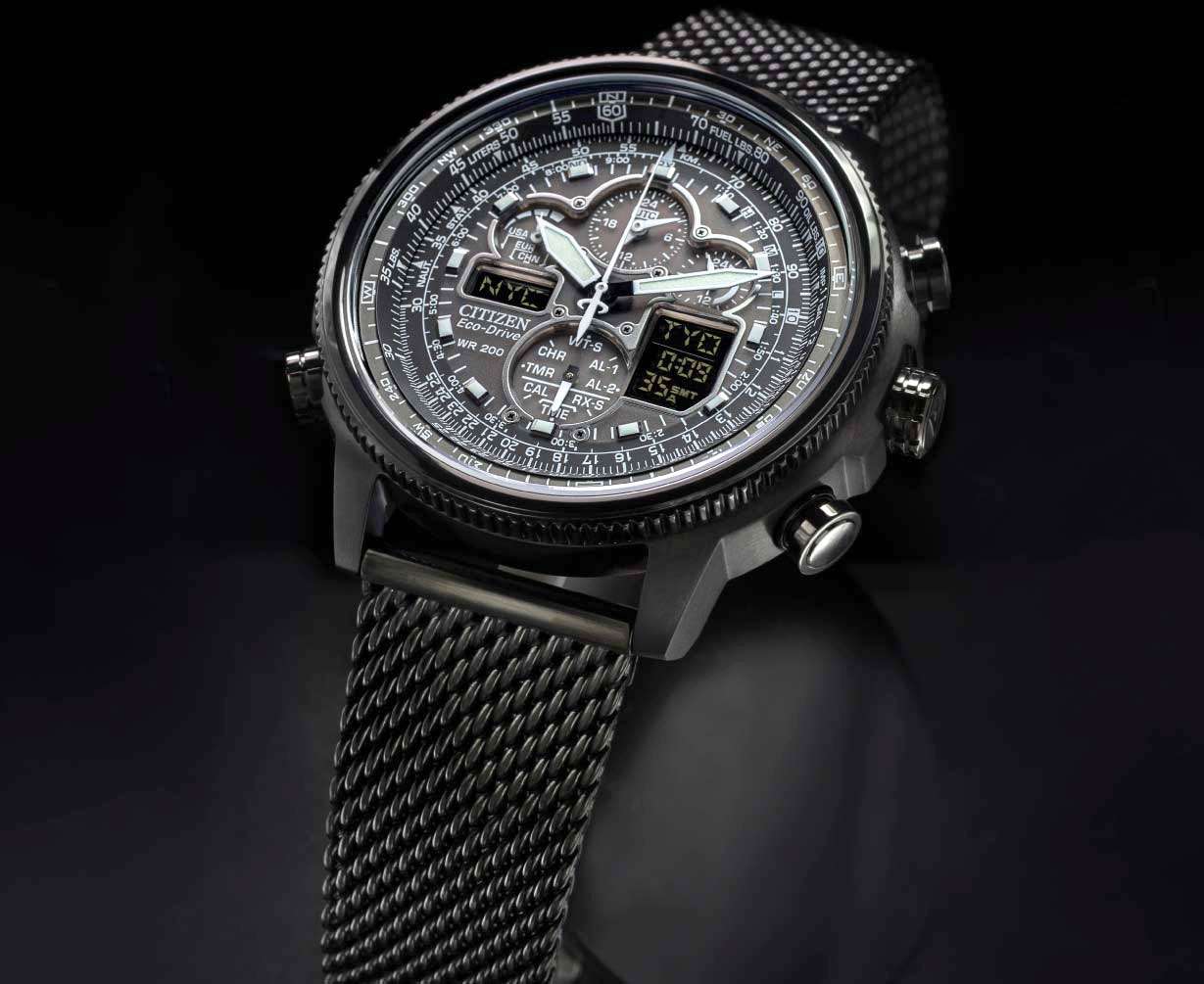 Citizen Citizen Promaster JY8037-50E, promaster япония мужские часы на браслете нержавеющая сталь с ip-покрытием боковой вид