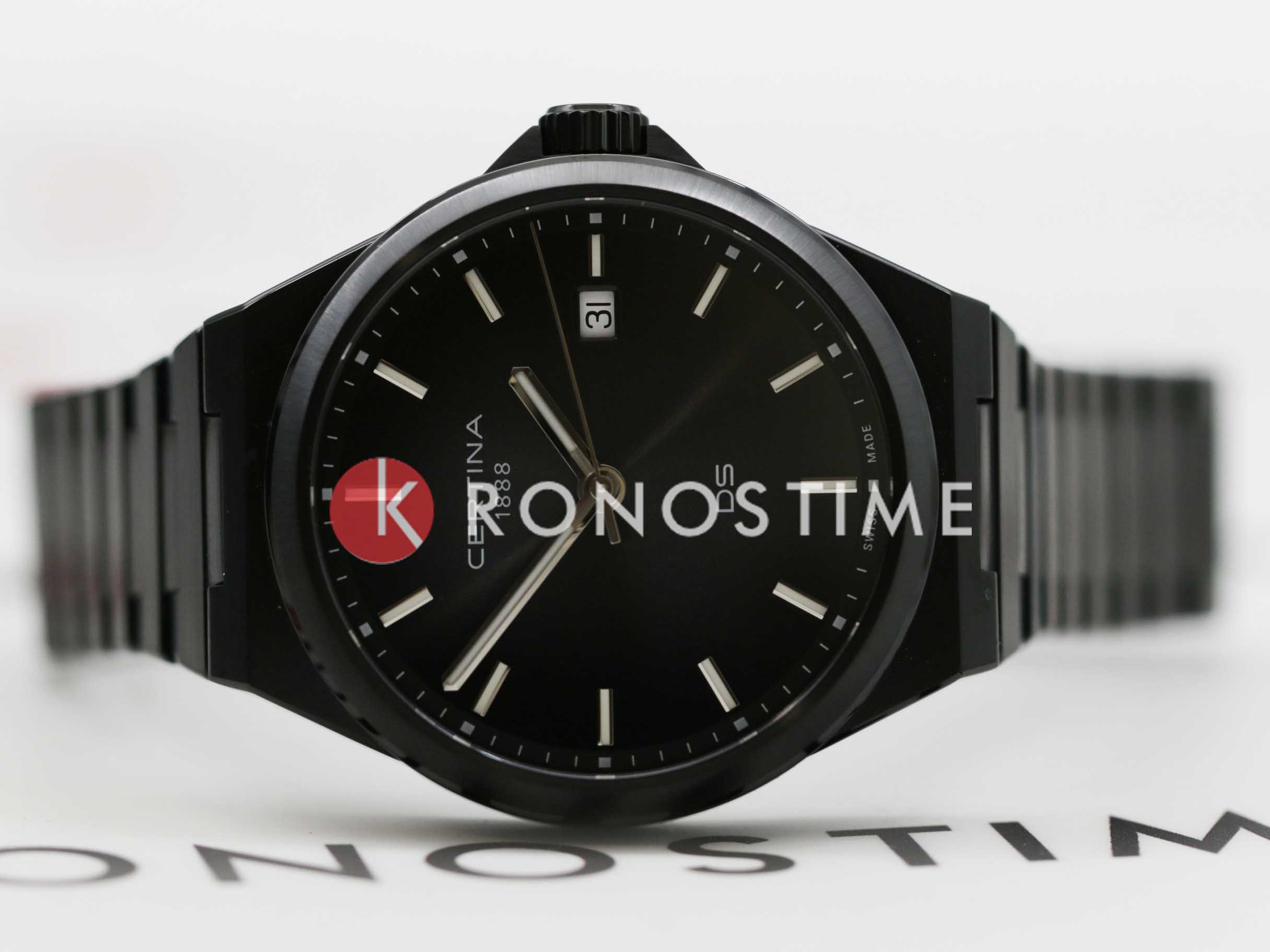 Certina Certina DS-7 Quartz C043.410.33.051.00, ds 7 швейцария мужские часы на браслете нержавеющая сталь с pvd-покрытием боковой вид