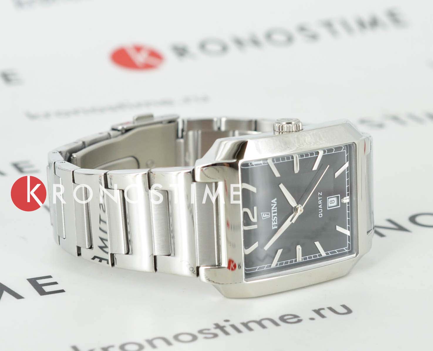 Festina Festina On The Square F20677/4,  испания мужские часы на браслете нержавеющая сталь боковой вид