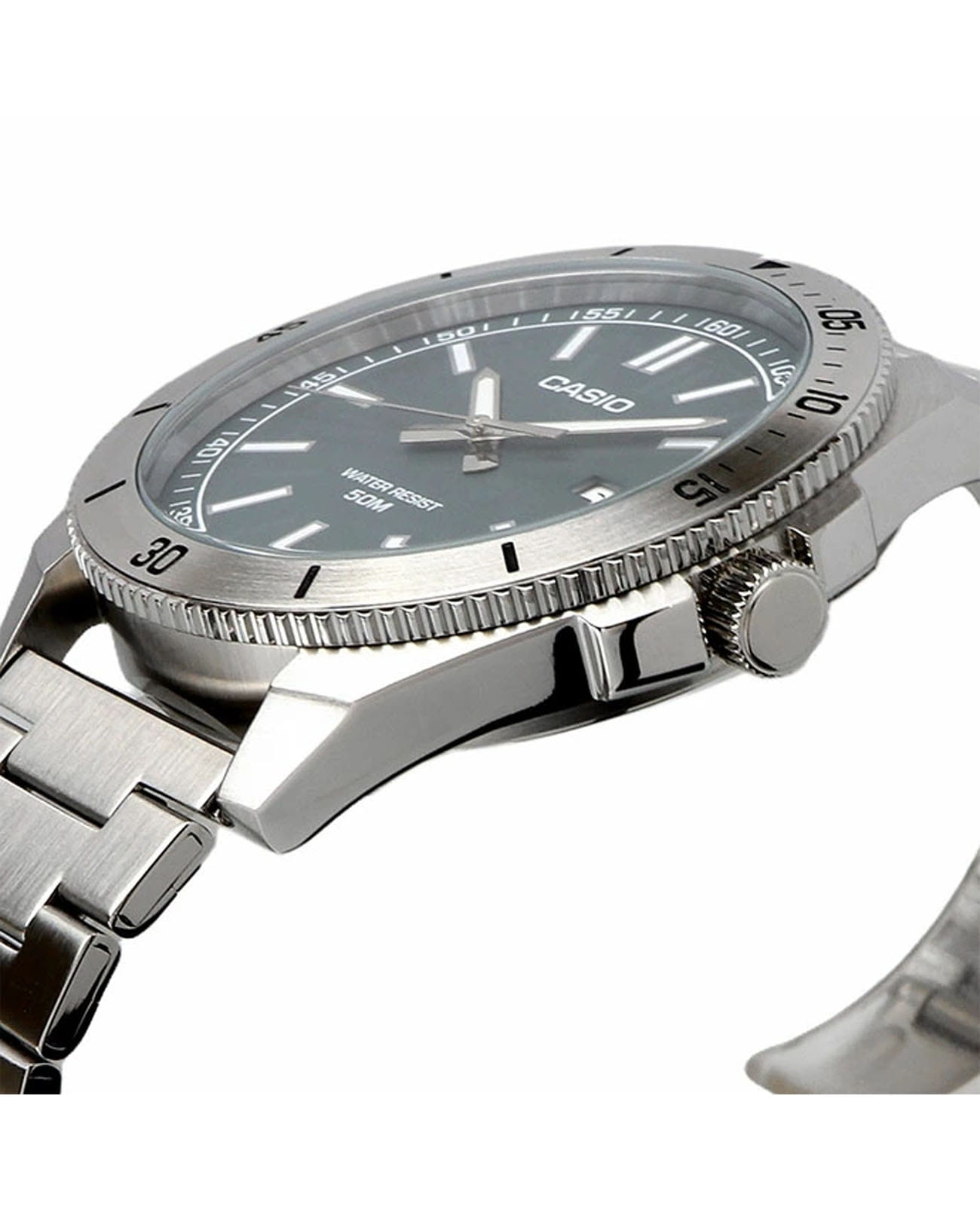 Casio Casio Collection MTP-B155D-3EV, collection япония мужские часы на браслете нержавеющая сталь боковой вид