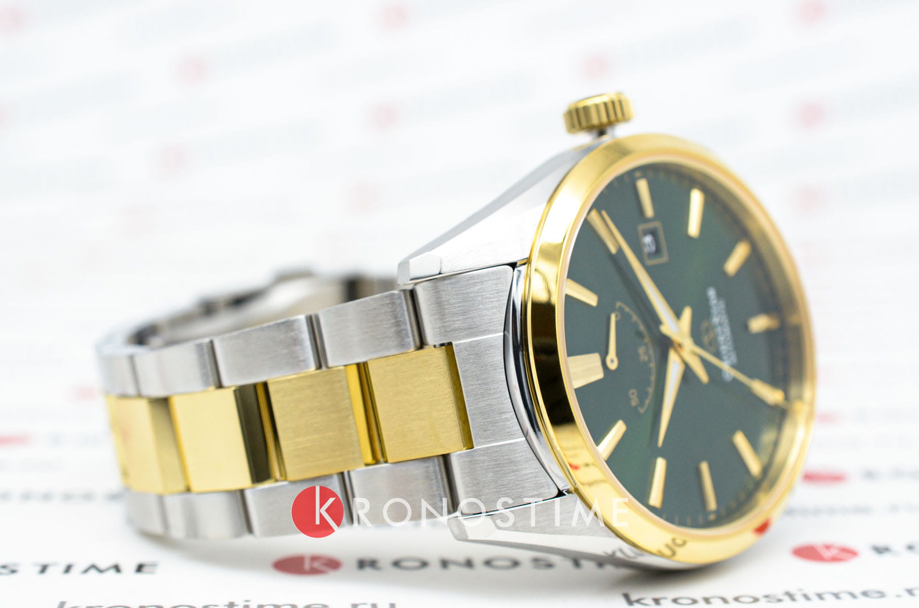 Orient Orient RE-AU0405E (RK-AU0405E), star япония мужские часы на браслете сталь с ip покрытием боковой вид