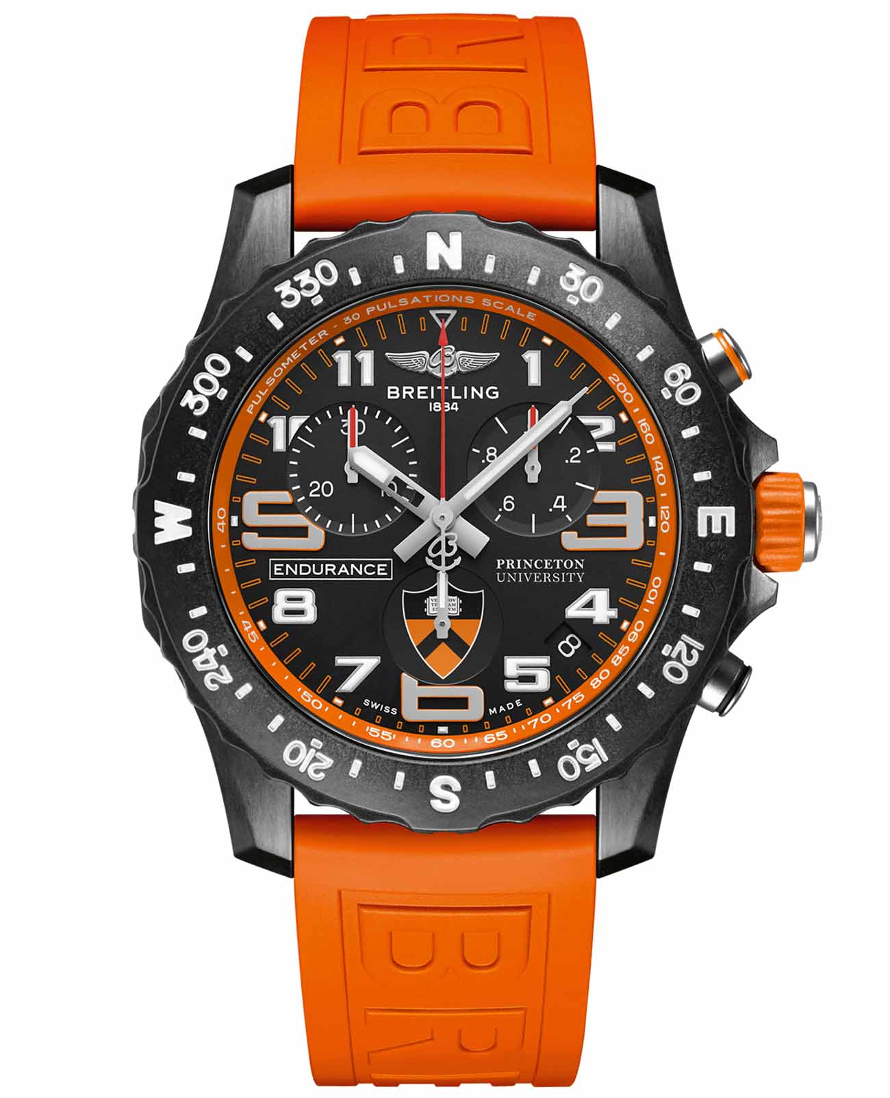 Breitling Breitling Endurance Pro Princeton® University Edition X823104C1B1S1  X823104C1B1S1 кварцевые мужские часы черный циферблат, браслет каучук — вид спереди
