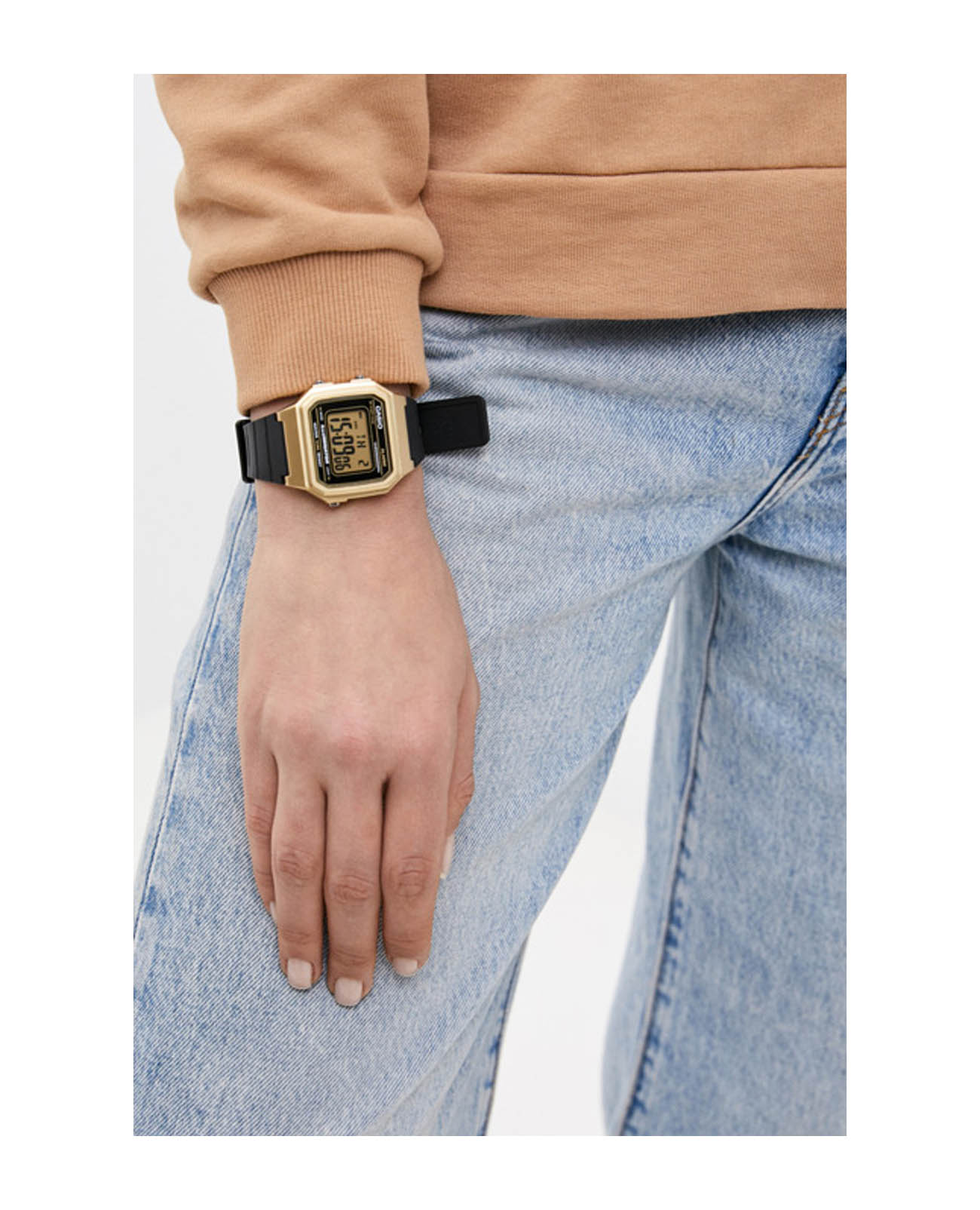 Casio Casio Collection W-217HM-9A, illuminator япония мужские часы на браслете пластик боковой вид