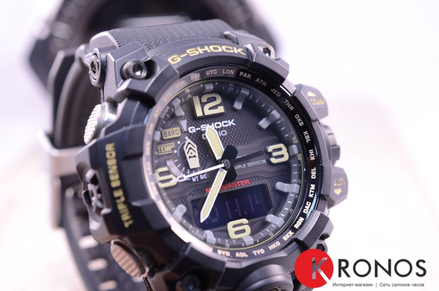 Casio GWG-1000-1A мужские часы застежка крупным планом