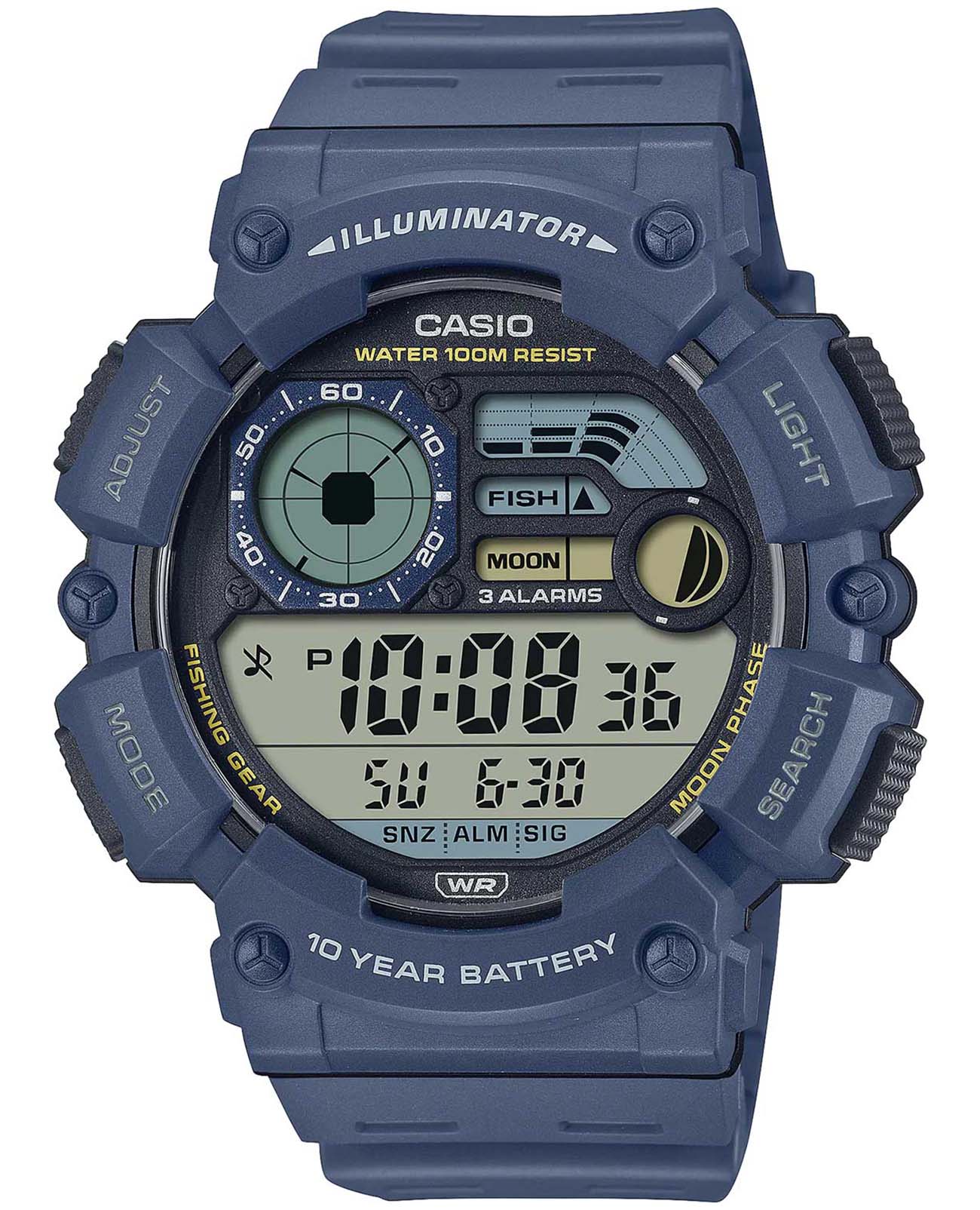 Casio Casio Collection WS-1500H-2AVEF  WS-1500H-2AVEF кварцевые мужские часы  циферблат, браслет пластик — вид спереди