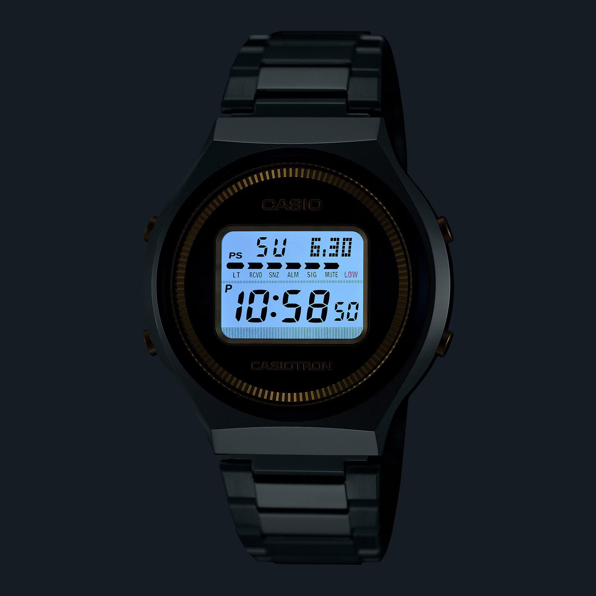 Casio Casio CASIOTRON TRN-50SS-2A мужские часы синий циферблат на запястье
