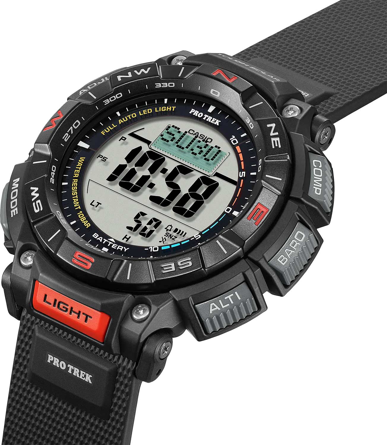 Casio Casio Pro Trek PRG-340-1DR (PRG-340-1E) мужские часы серый циферблат на запястье