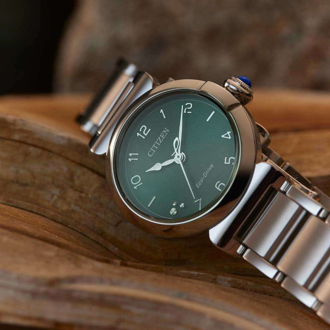 Citizen Citizen Citizen L EM1130-83X женские часы зеленый циферблат на запястье