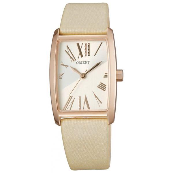 Orient Orient QCBE002S (FQCBE002S)  FQCBE002S  женские часы серый циферблат, браслет кожа + текстиль — вид спереди