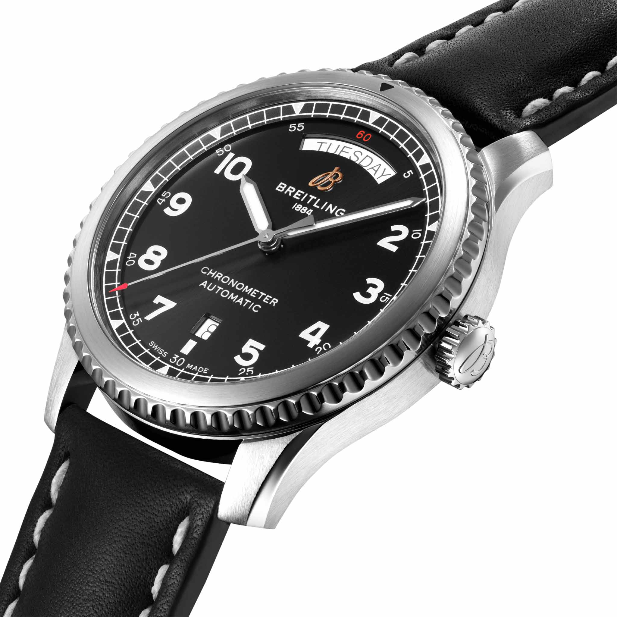 Breitling Breitling Aviator 8 Automatic Day & Date 41 A45330101B1X2 , наручные мужские часы фото под углом