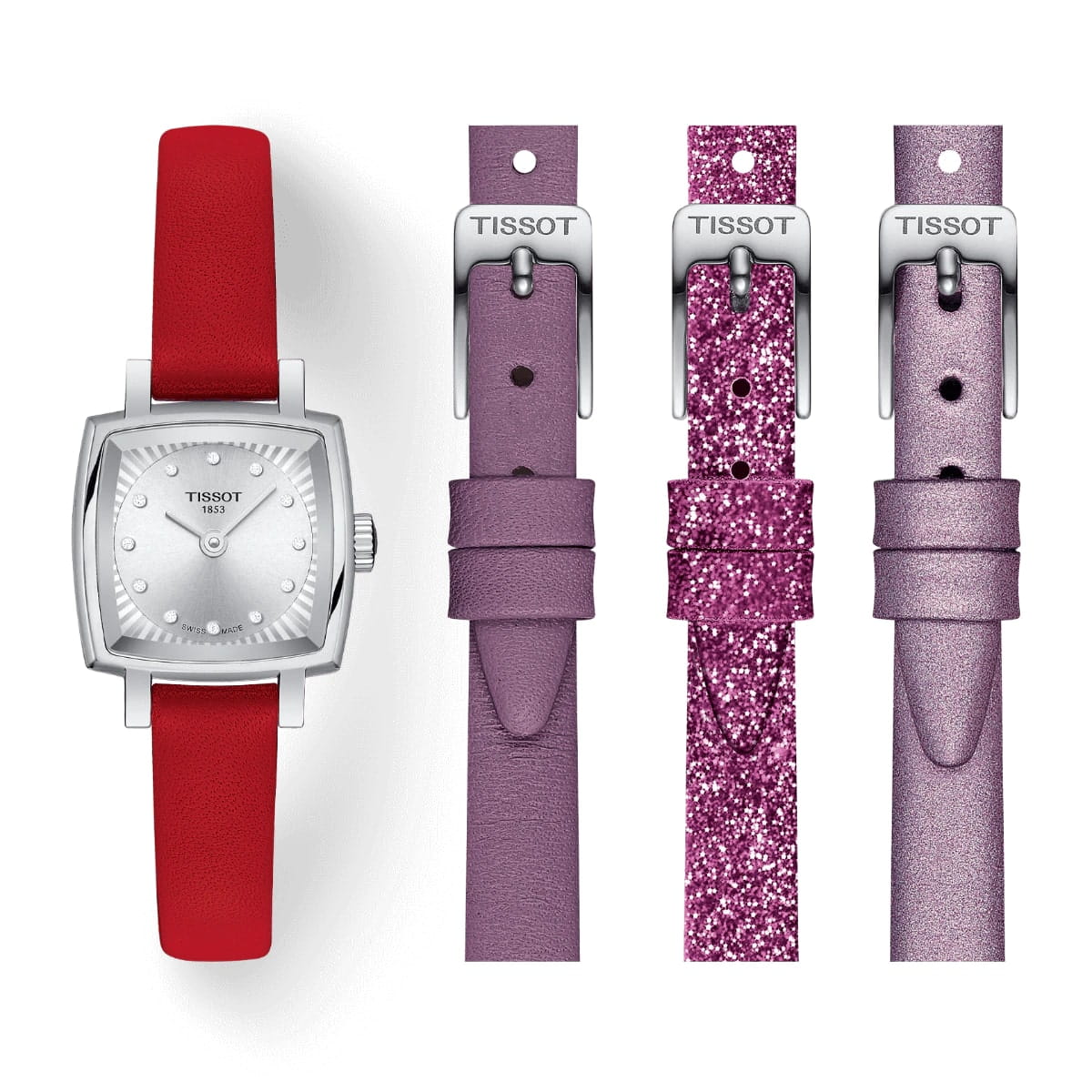 Tissot Tissot Lovely Square Valentines T058.109.16.036.00 Lovely, наручные женские часы фото под углом