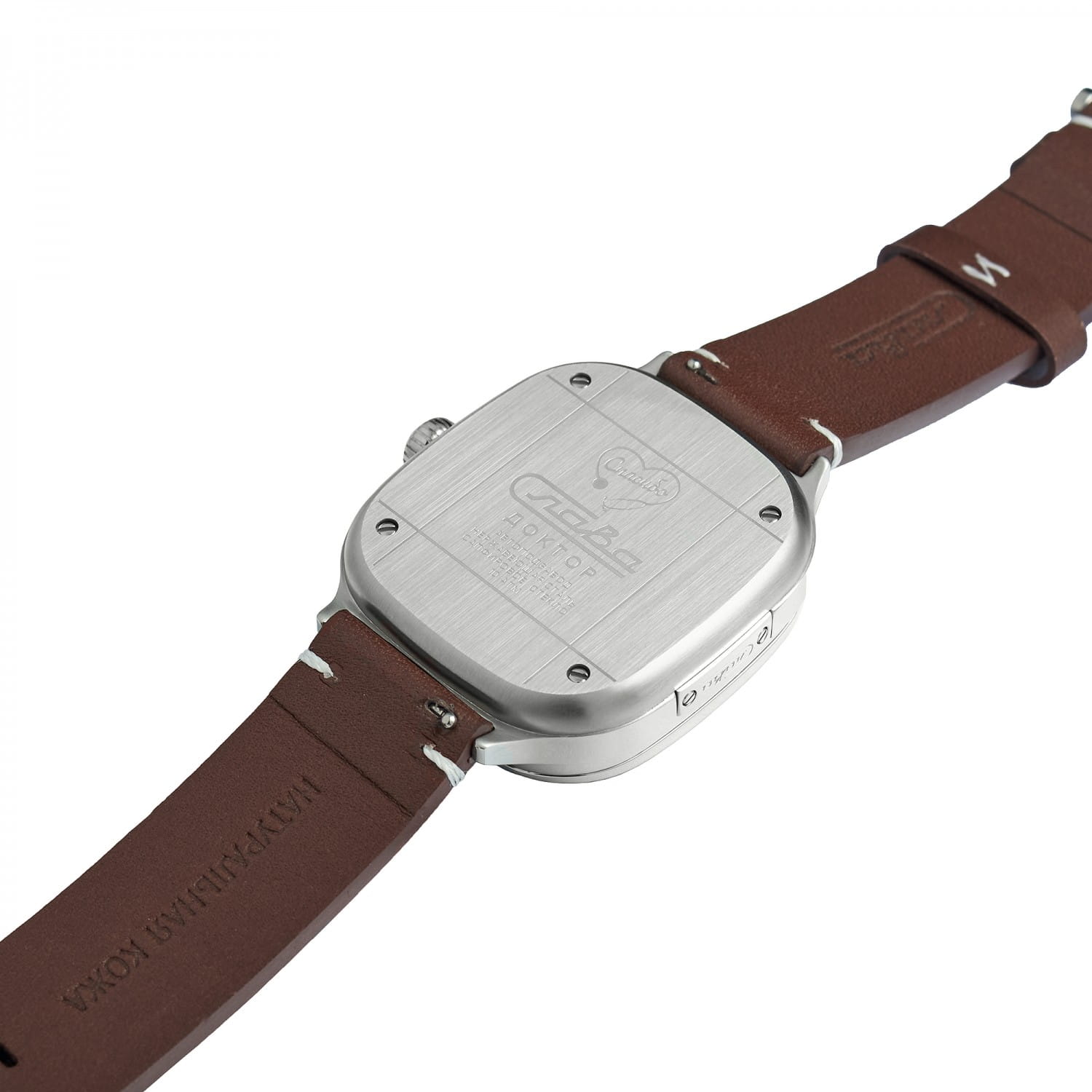 Слава Слава Доктор 3260716/300-8205 механические мужские часы часы крупный план белый циферблата