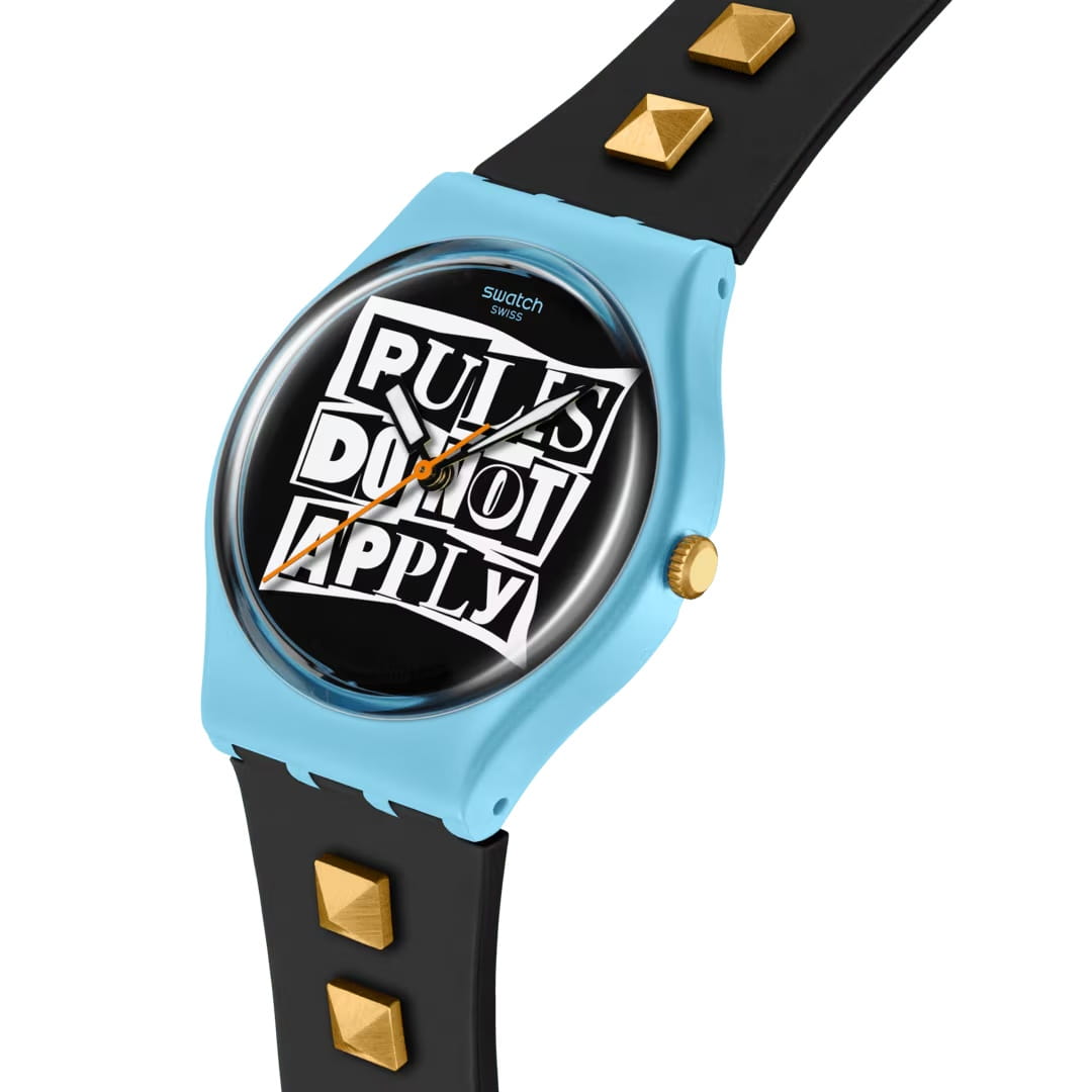 Swatch Swatch Broken Rules SO31L101, bioceramic швейцария мужские часы на браслете силикон боковой вид