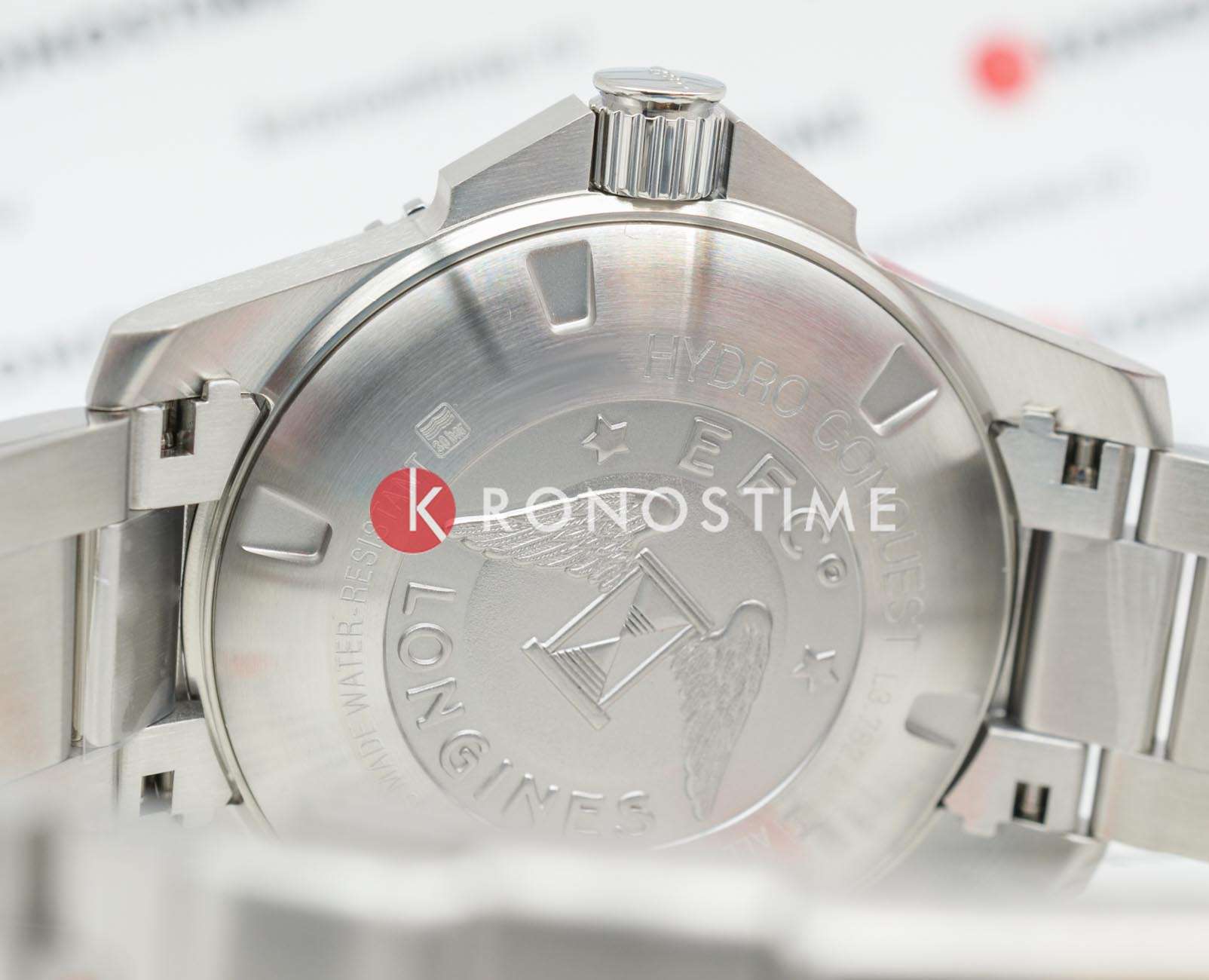 Оригинальные часы Longines Longines HydroConquest L3.782.4.96.6 механические калибр механизма l619/888 общий вид