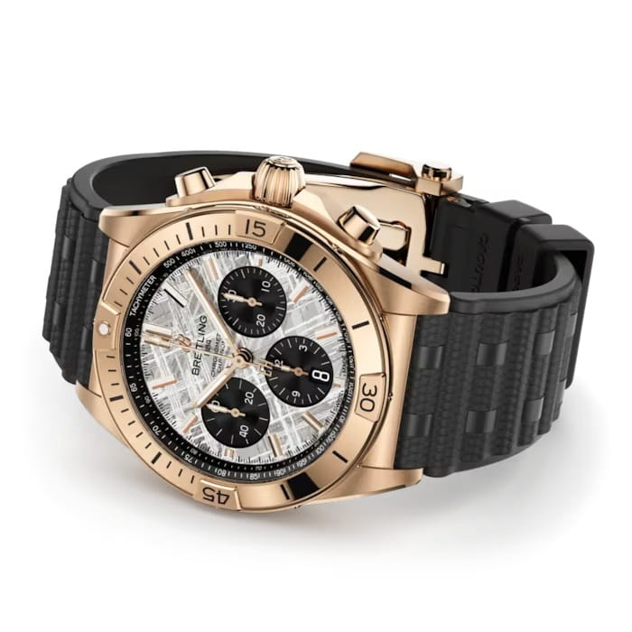 Breitling Breitling Chronomat B01 42 Erling Haaland RB01347A1F1S1, chronomat швейцария мужские часы на браслете каучук боковой вид