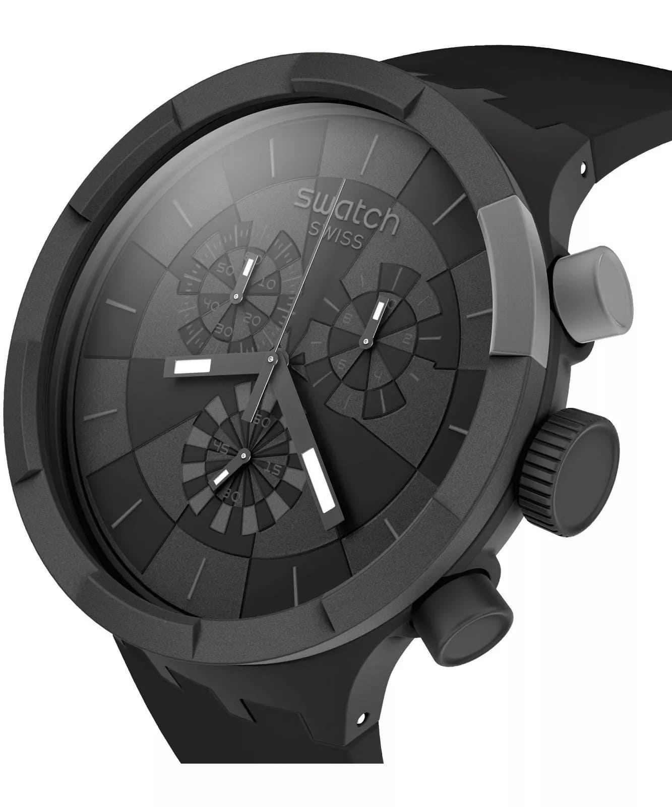 Swatch Swatch Big Bold Chrono Pay! SB02B103-5300  — детали корпуса и силикон