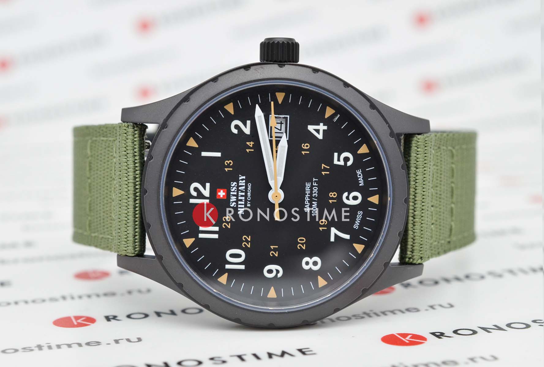 Swiss Military by Chrono Swiss Military by Chrono Classic Army SM34108.07 , наручные мужские часы фото под углом