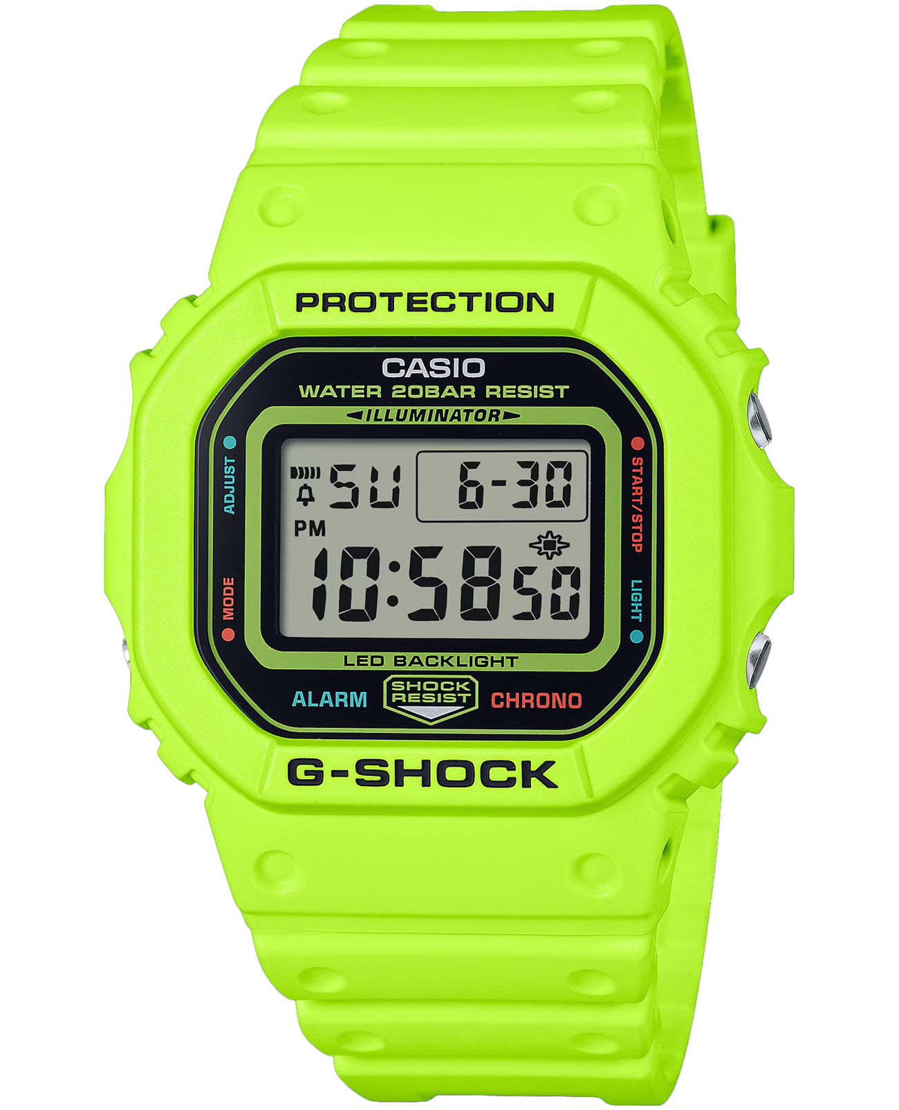 Casio Casio G-Shock DW-5600EP-9DR (DW-5600EP-9) DW-5600 DW-5600EP-9 электронные мужские часы серый циферблат, браслет пластик — вид спереди