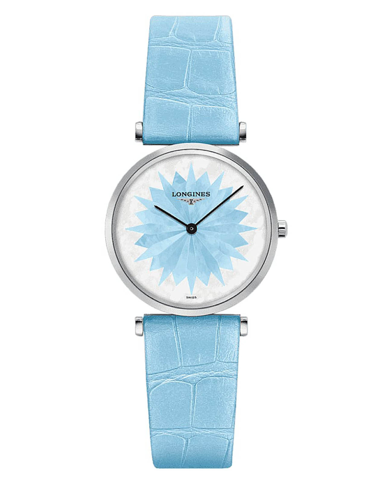 Longines Longines La Grande Classique L4.512.4.03.2  L45124032 кварцевые женские часы  циферблат, браслет кожаный — вид спереди