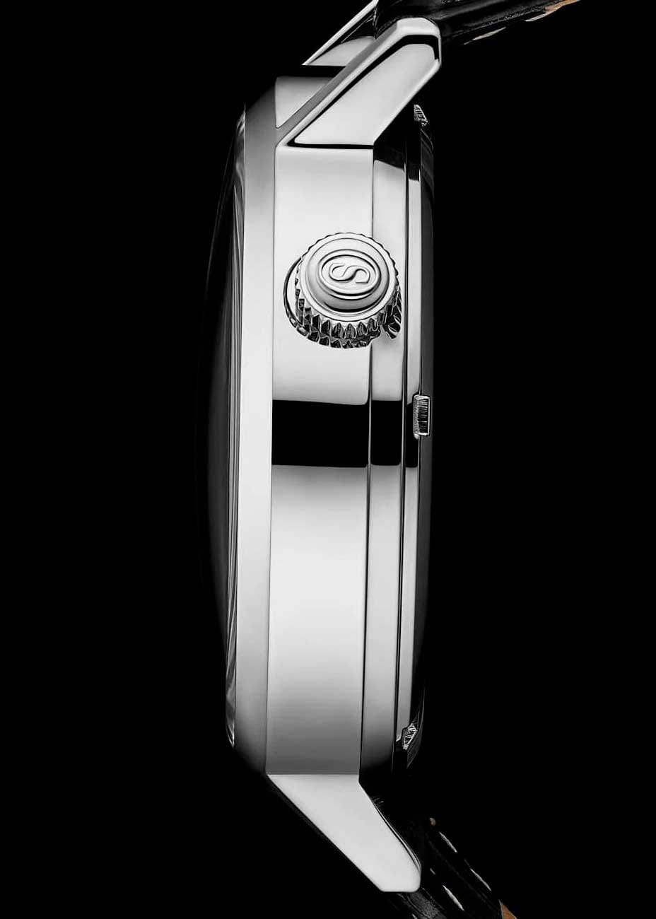 Stuhrling Stuhrling Quasar 1021.01,  сша мужские часы на браслете кожаный боковой вид