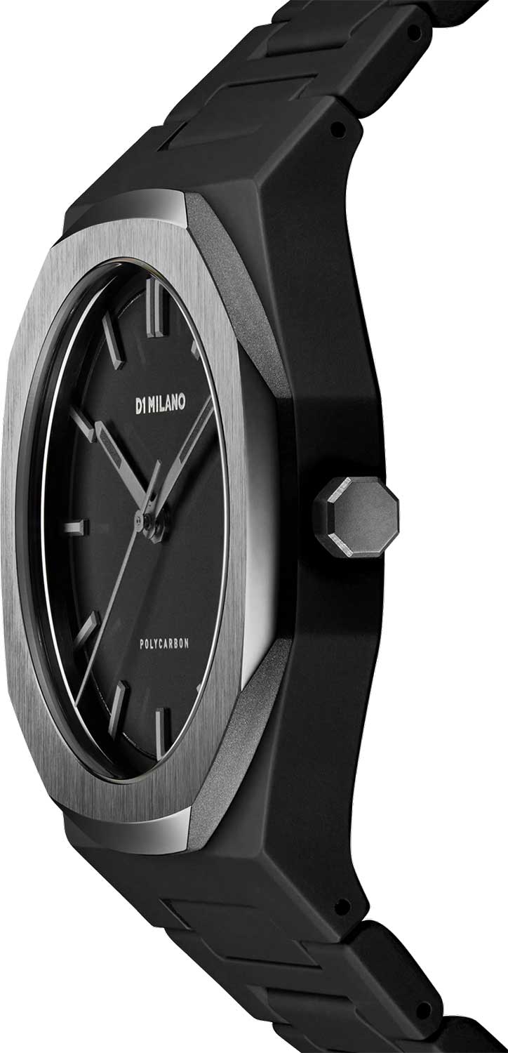 D1 Milano D1 Milano Polycarbon PCBJ13,  италия мужские часы на браслете пластик боковой вид