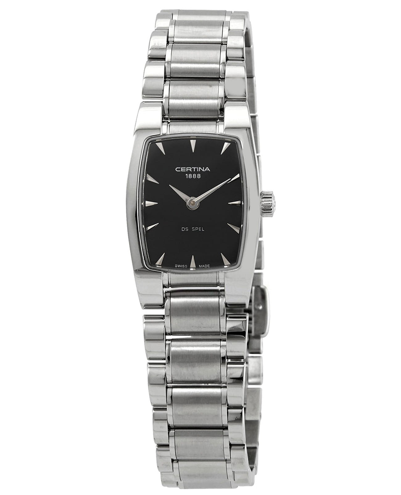 Certina Certina DS Podium C012.109.11.051.00  C0121091105100 кварцевые женские часы черный циферблат, браслет нержавеющая сталь — вид спереди