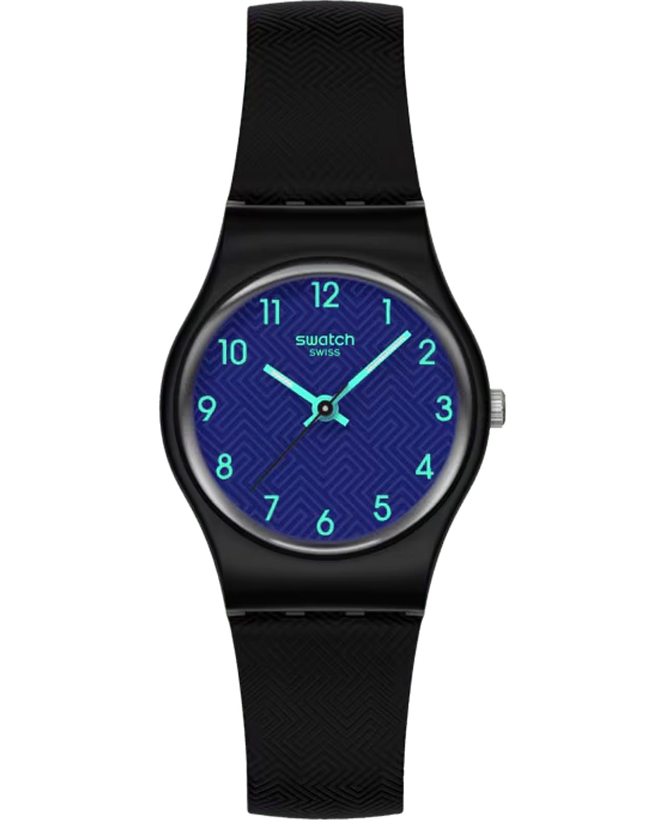 Swatch Swatch Grace In Time LB188  LB188 кварцевые женские часы синий циферблат, браслет силикон — вид спереди