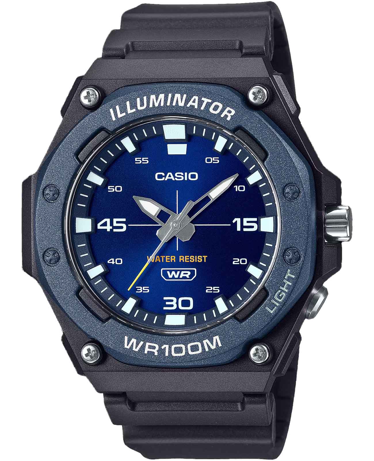 Casio Casio Collection MW-620H-2A  MW-620H-2A кварцевые мужские часы синий циферблат, браслет пластик — вид спереди