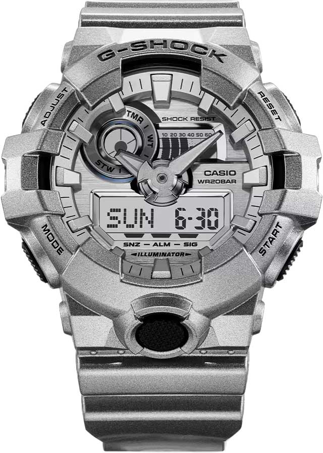 Casio Casio G-Shock GA-700FF-8ADR мужские часы серебристый циферблат на запястье