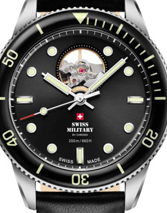 Swiss Military by Chrono Swiss Military Automatic Dive SMA34106.15 , наручные мужские часы фото под углом