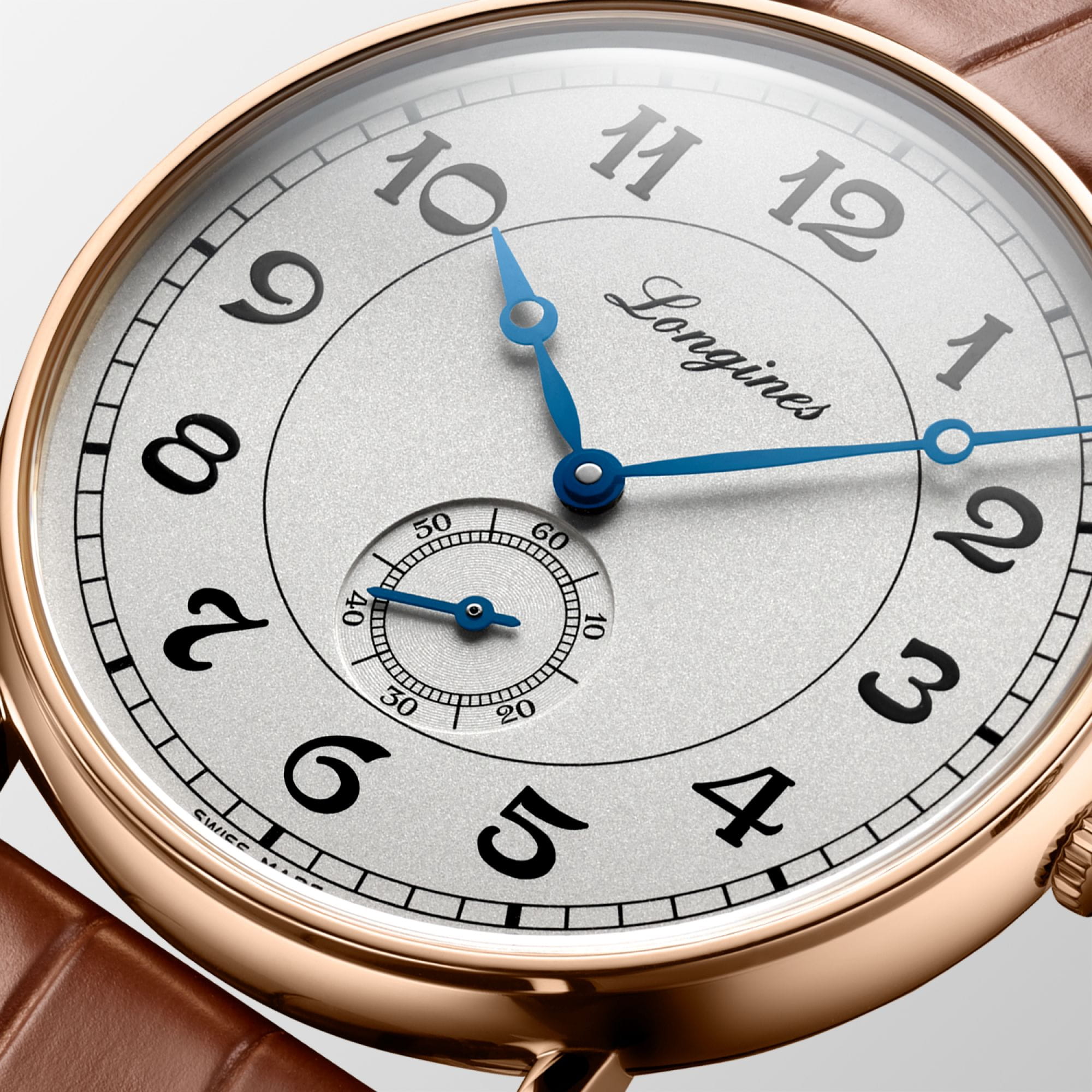 Longines Longines Heritage L4.785.8.73.2 мужские часы белый циферблат на запястье