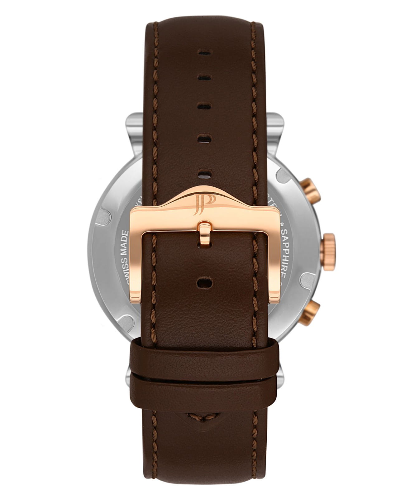Jacques Philippe Jacques Philippe Vintage JPQGC197123,  швейцария мужские часы на браслете кожаный боковой вид