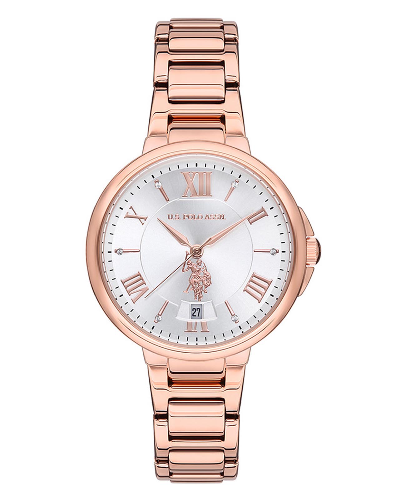 U.S. Polo Assn. U.S. Polo Assn Stile USPA2012-01  USPA2012-01 кварцевые женские часы серебристый циферблат, браслет нержавеющая сталь с ip-покрытием — вид спереди