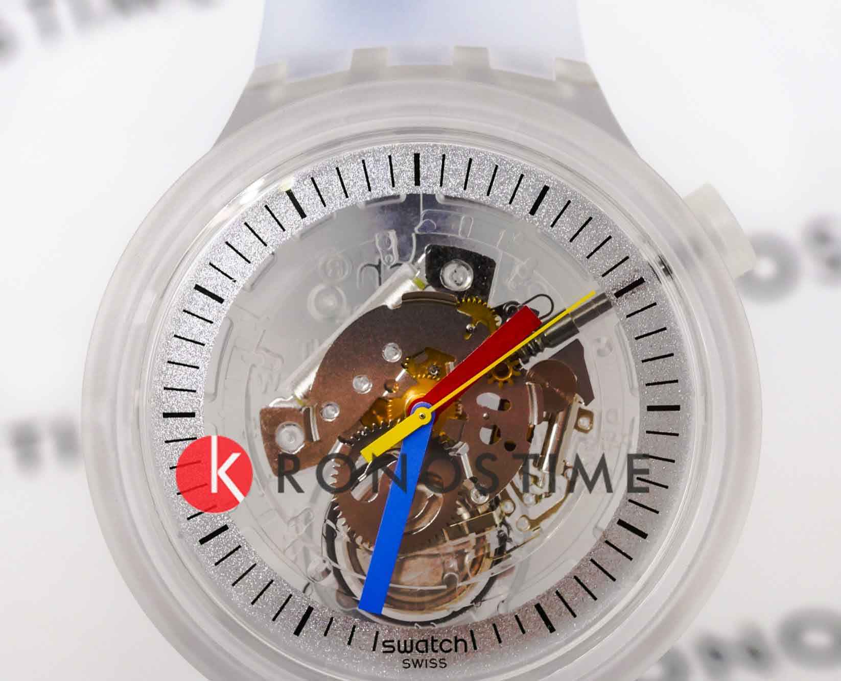 Swatch Swatch Big Bold Lacquered SB01K100, big bold швейцария мужские часы на браслете силикон боковой вид